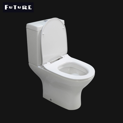 डुअल फ्लश 3L 6L सिरेमिक शॉर्ट प्रोजेक्शन टॉयलेट 570mm वॉश डाउन Wc