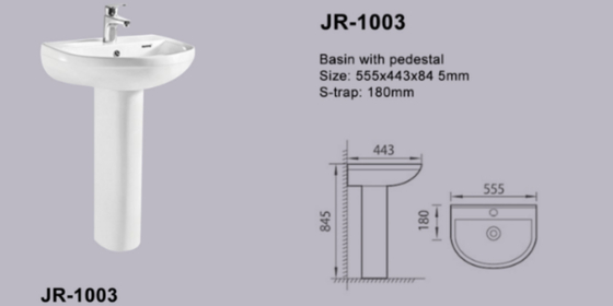 ISO9001 सफेद आधुनिक फ्रीस्टैंडिंग कुरसी सिंक 555*443*845MM
